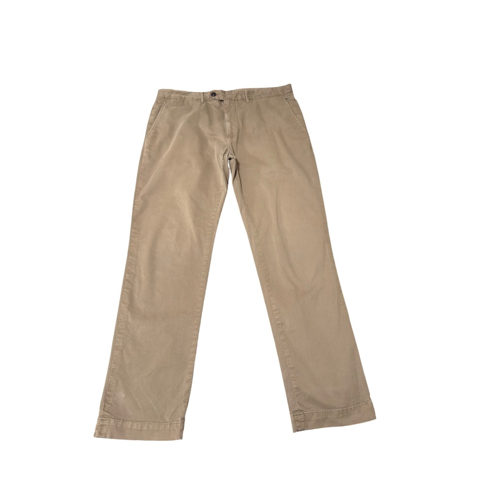 Todd Snyder Mens Khaki Tan Tailored Chino Pants 36x32 Stretch Cotton